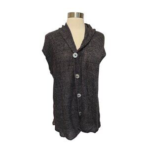 Skif Lagenlook Womens Open Knit Cardigan Sweater Cotton Hemp Blend One Size